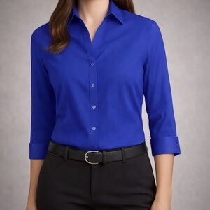 🤗Northern Reflections Button-Down Top/3/4 Cuffed Sleeves/Free Gift